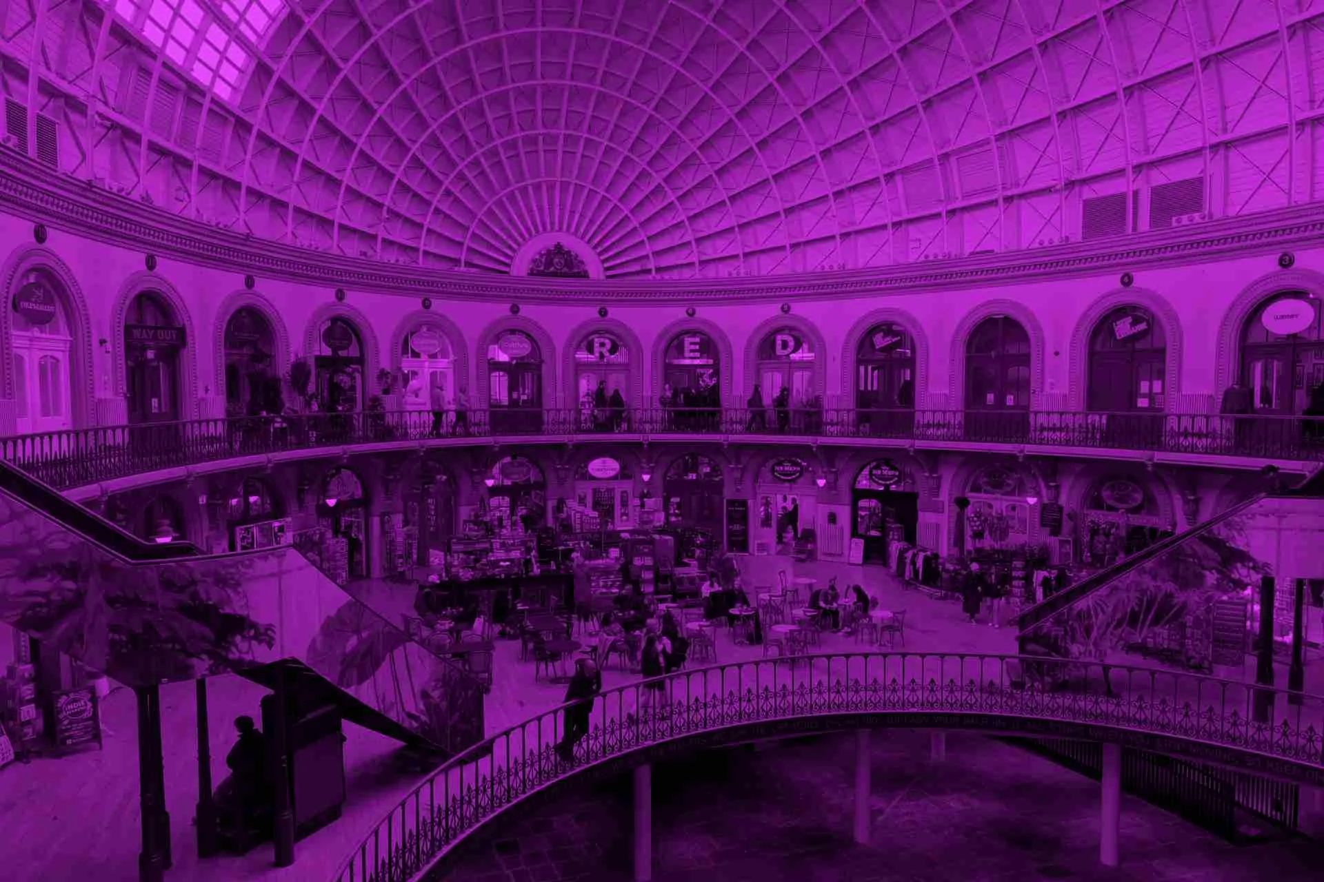 The interior of Leeds Corn Exchange